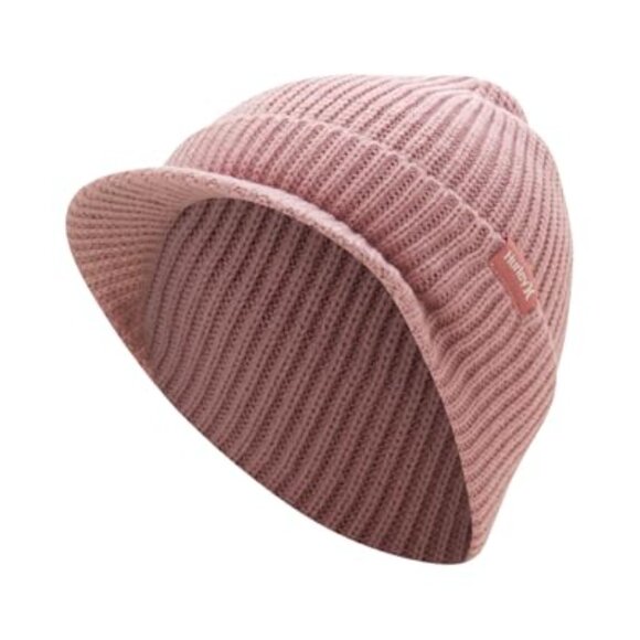 Chunky Cable Knit Beanie with Visor Medium Fit Winter Hat Cozy Chic main image 5